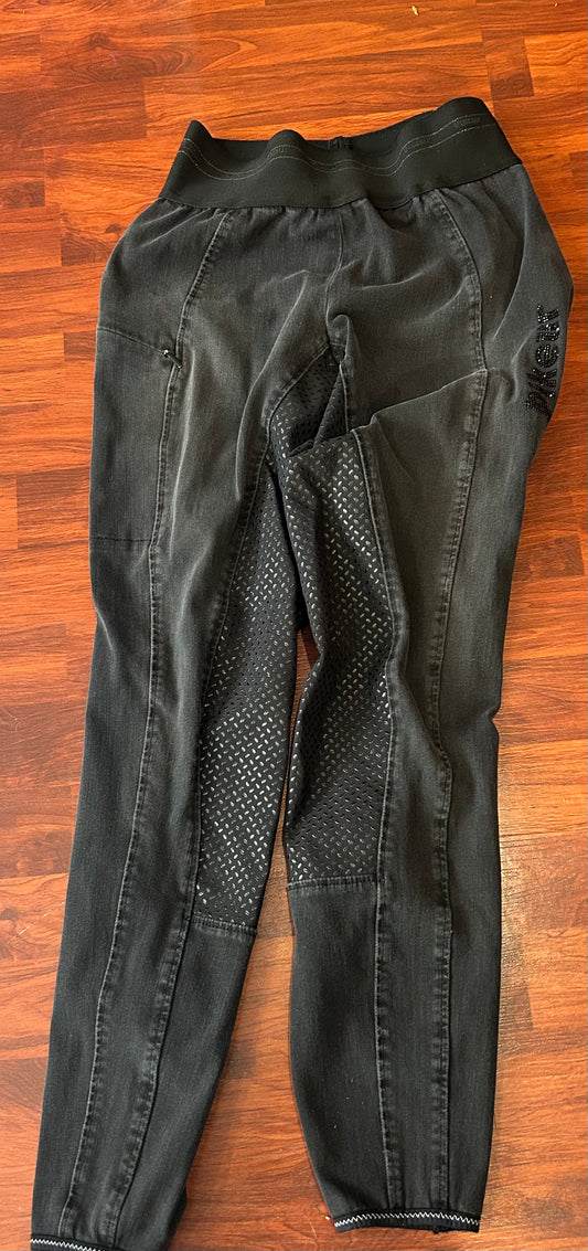 Pikeur size 28 black riding tights silicone full seat