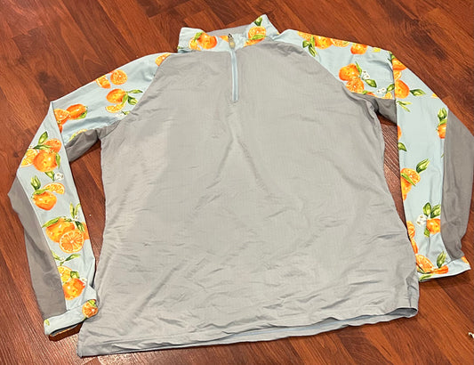 Kastel XL light blue with oranges sun shirt