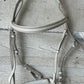 White bridle. Brand new Warmblood. Cavasson noseband