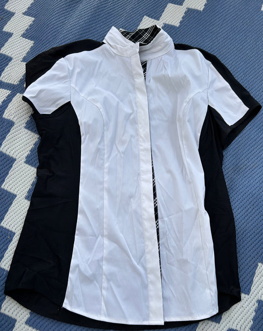 Asmar 2XL white/black long sleeve shirt