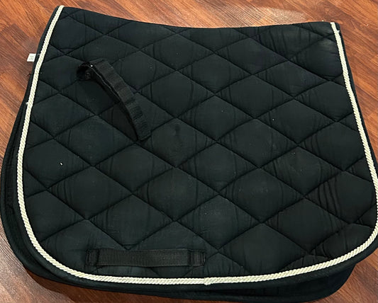 Shedrow black thick quilted dressage pad