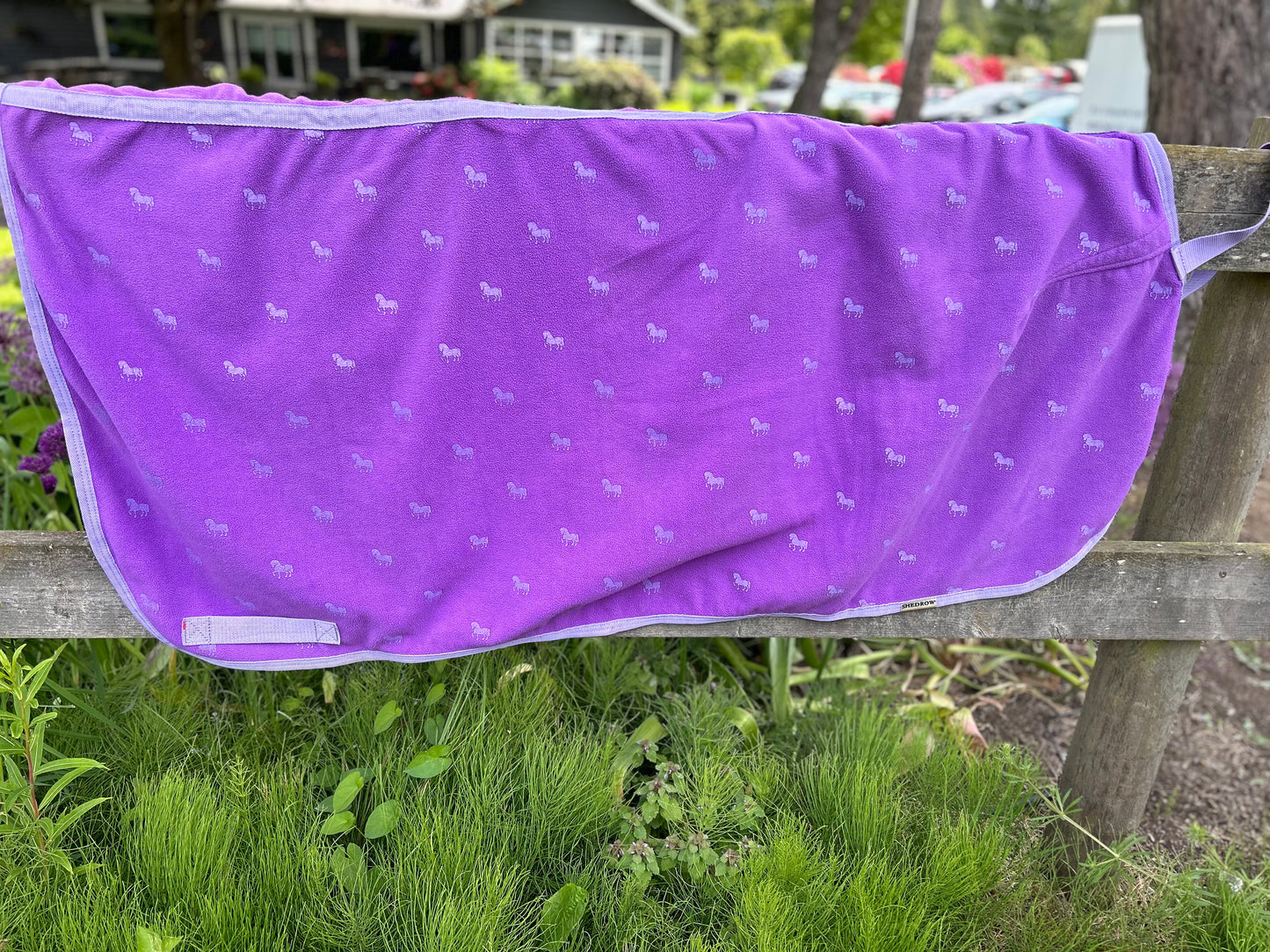 Purple quarter sheets with pony design