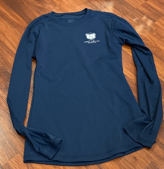 Asmar small navy blue long sleeve shirt