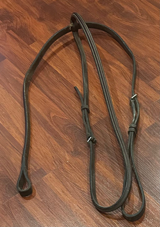Brown full size raised leather standing martingale soft