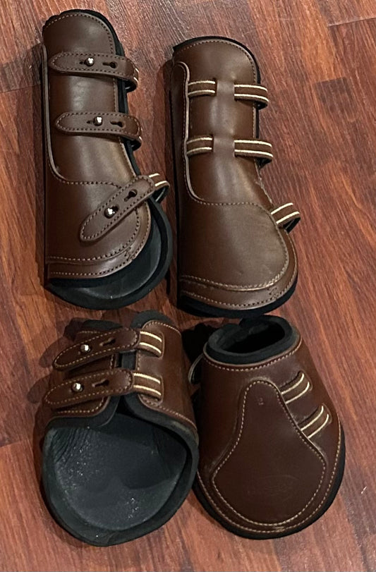 Prestige size 2 (pony) leather boots set of 4