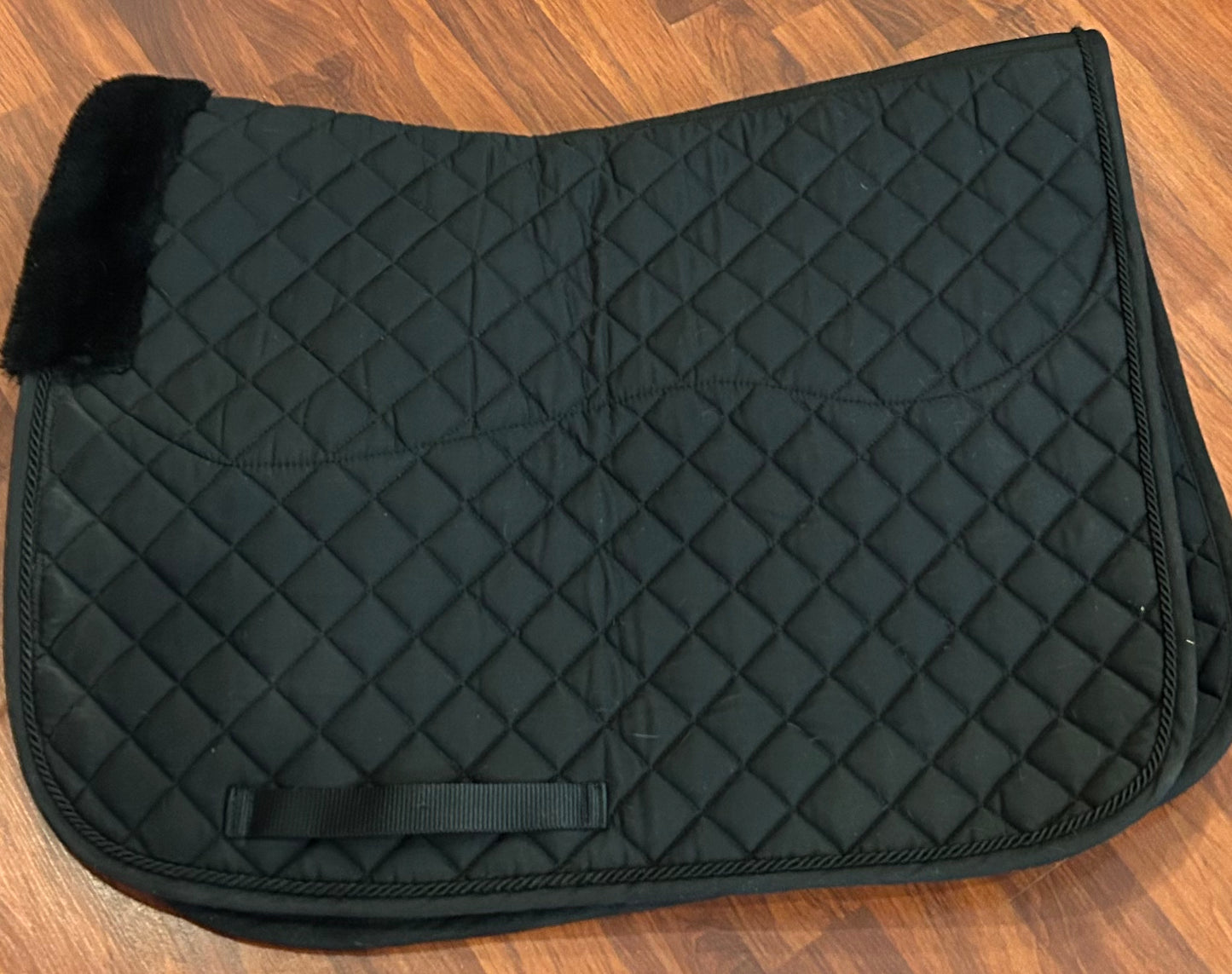Equivania black fleece lined dressage pad