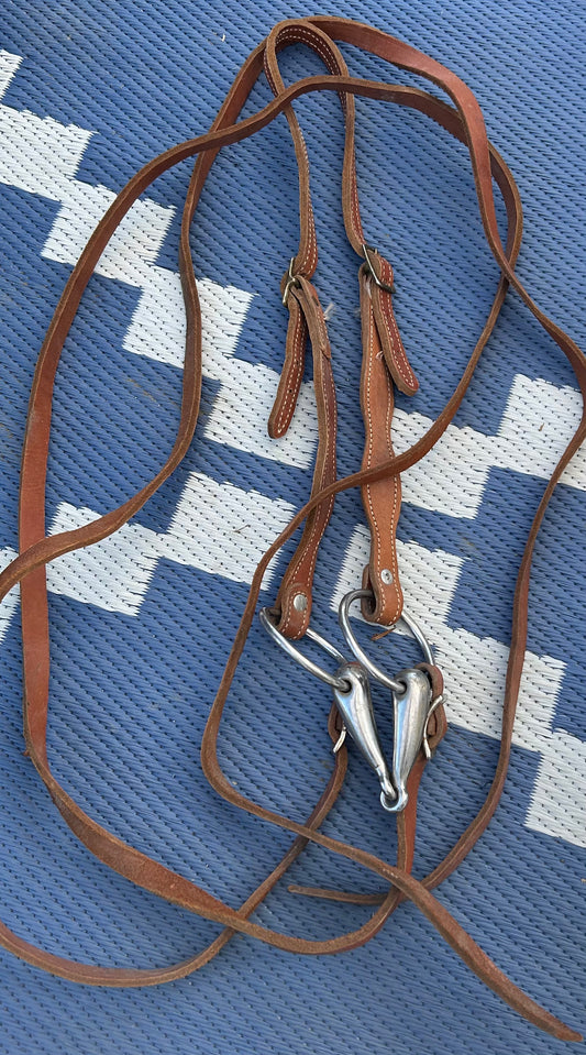 Western headstall with 5” loose ring snaffle