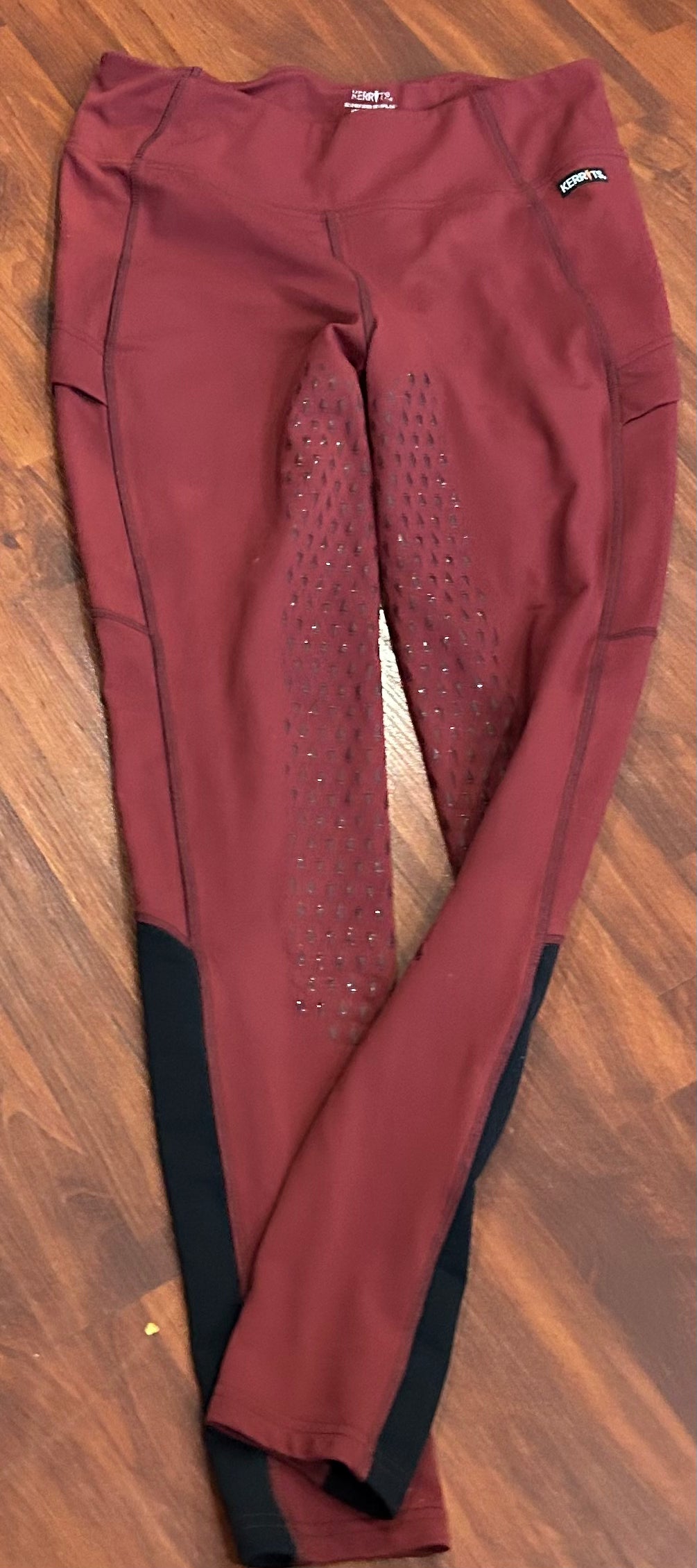 Kerrits large burgundy winter weight riding tights