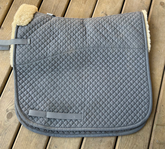 NSC grey sheepskin dressage pad