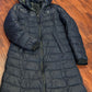 Cavalleria Toscana small long puffy jacket navy. Small rip