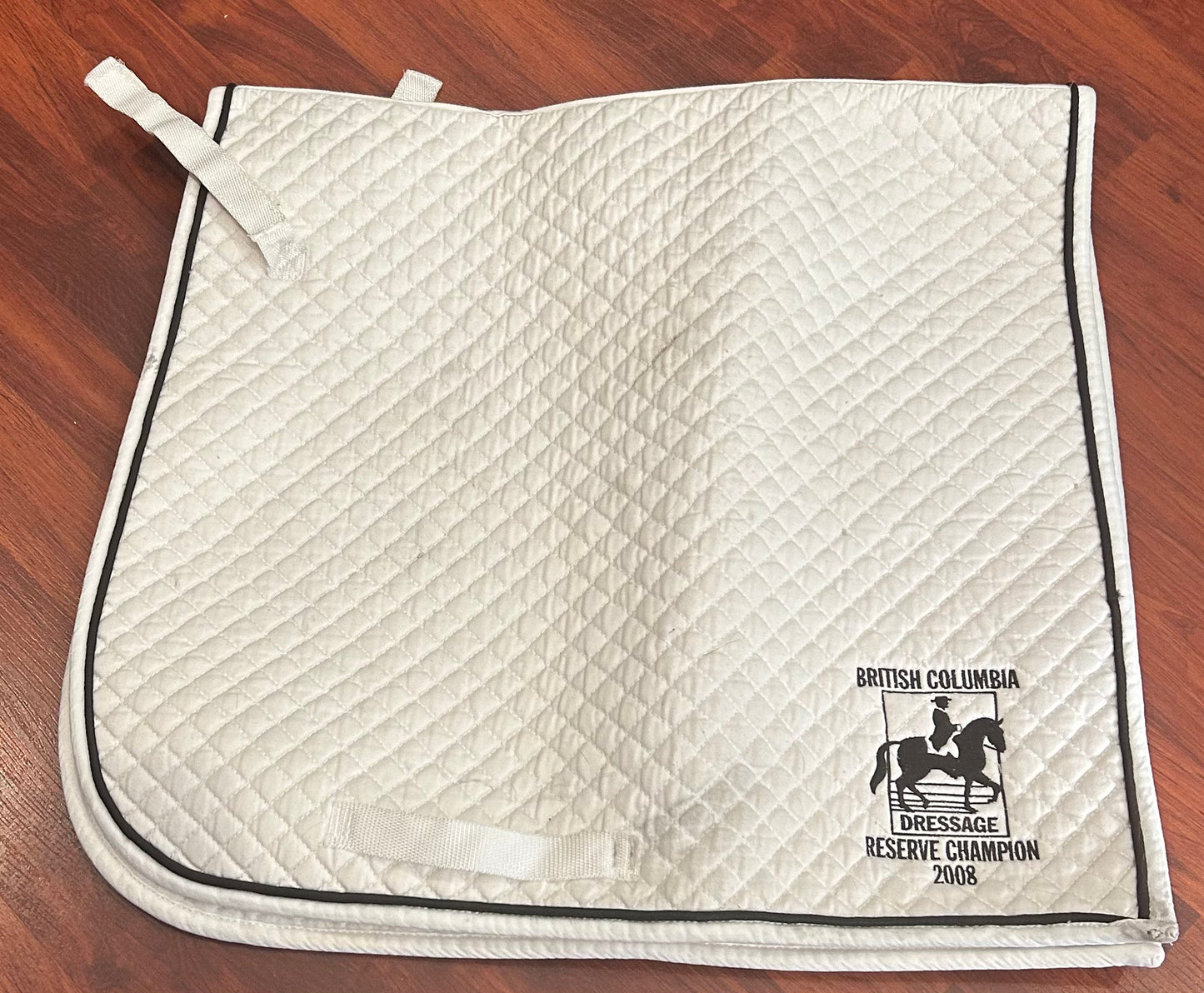Equipe white dressage lad black trim embroidered