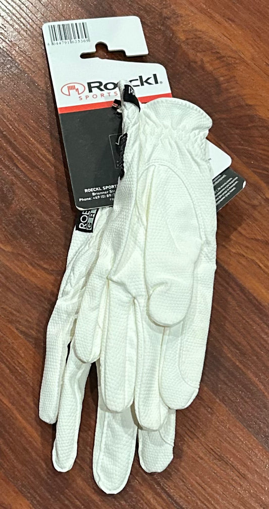 Roeckl white size 8 gloves. New with tags