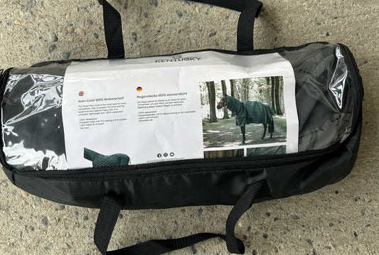 Large Kentucky grey raincoat. Head to tail.