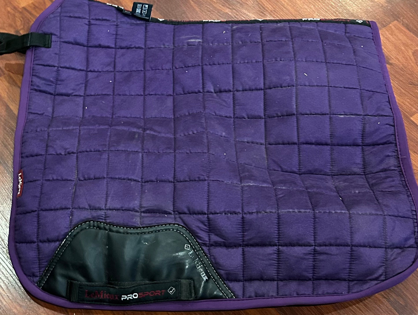 LeMieux purple dressage pad. Labelled large but looks a bit small