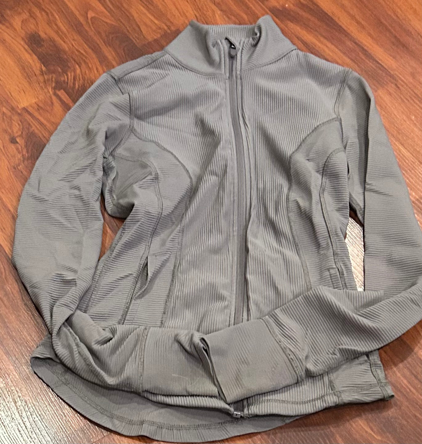 XS deep taupe zippered riding shirt