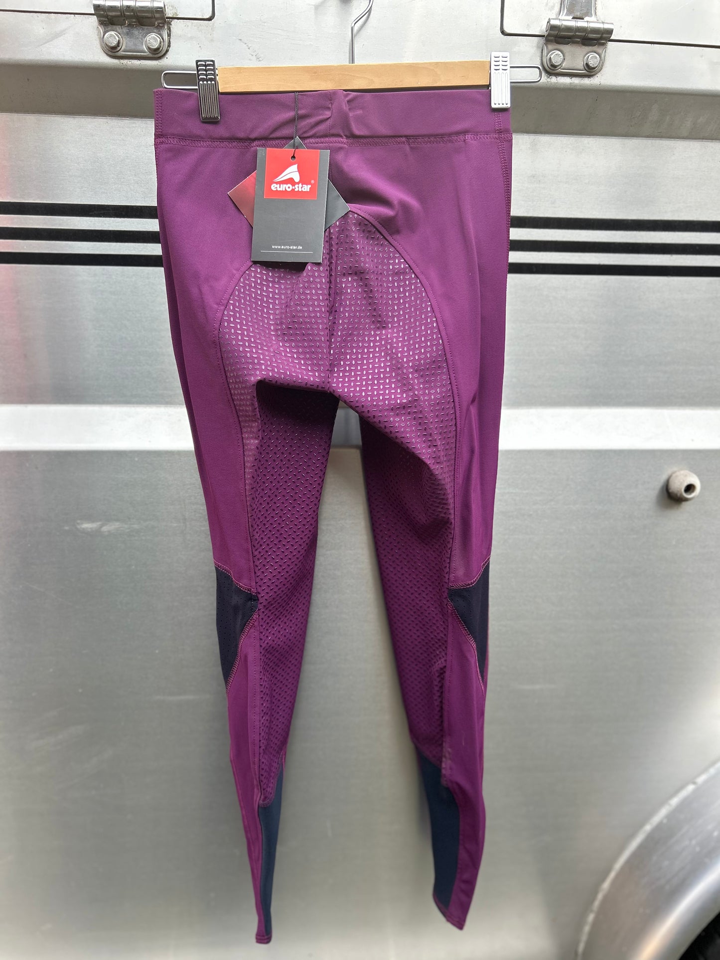 24R Euro Star athletics purple full seat breeches