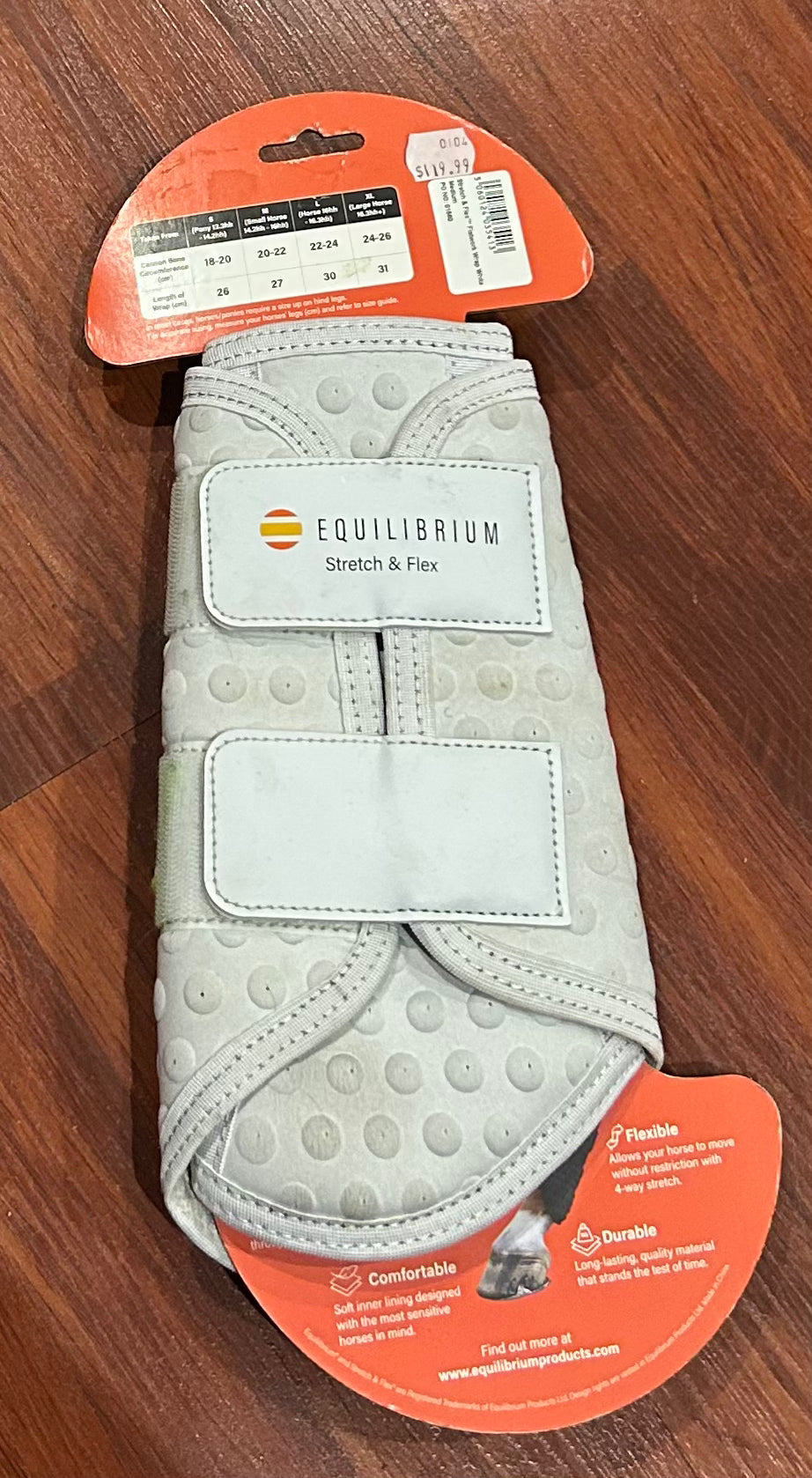 Equilibrium stretch and fix medium white boots. New. Some dirt from storage.