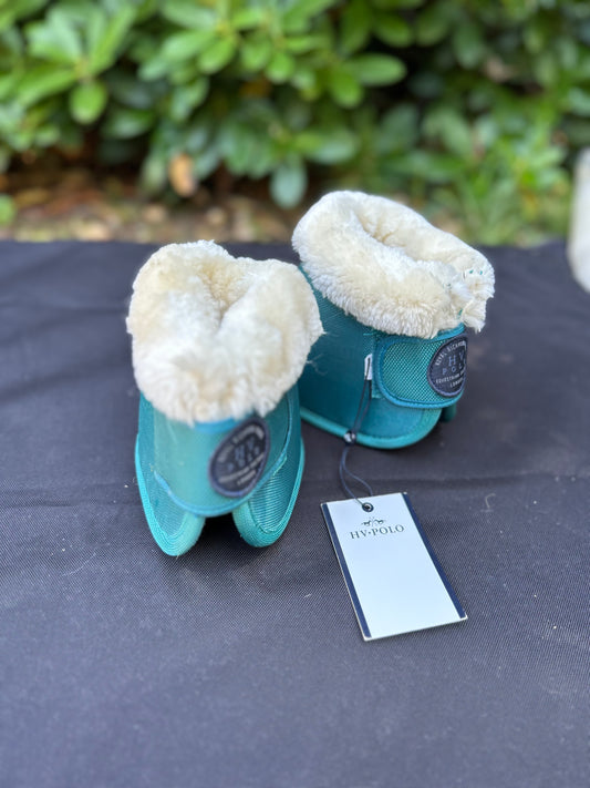 HV Polo Turquoise Large Bell Boots with sheepskin