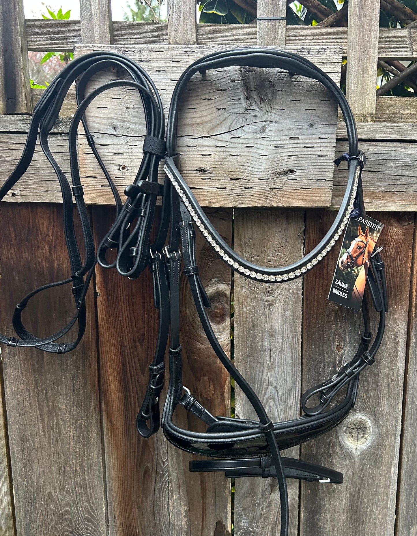 Passier full size starlight black snaffle bridle. With leather soft grip reins Brand new