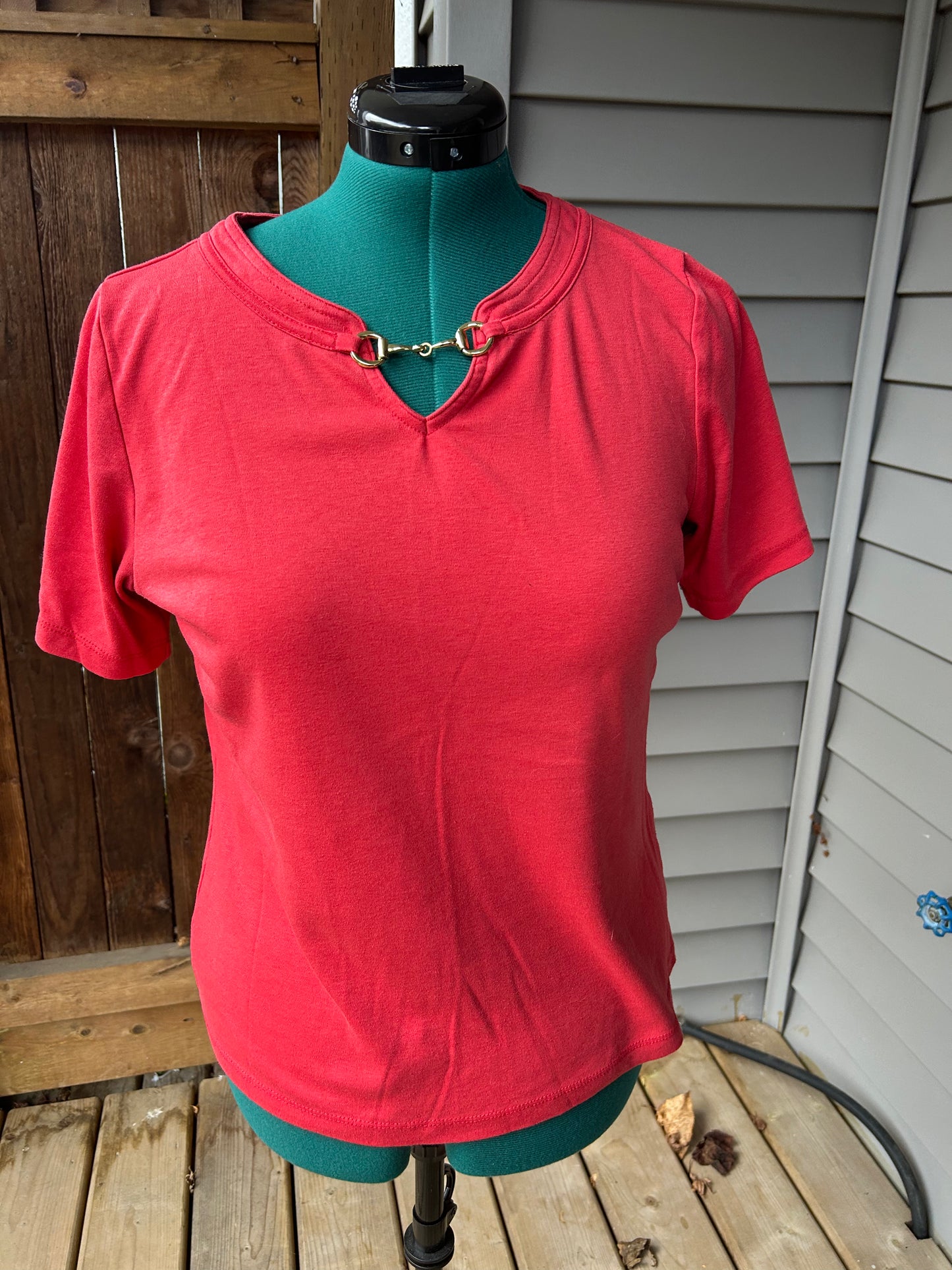 Red shirt with bit medium