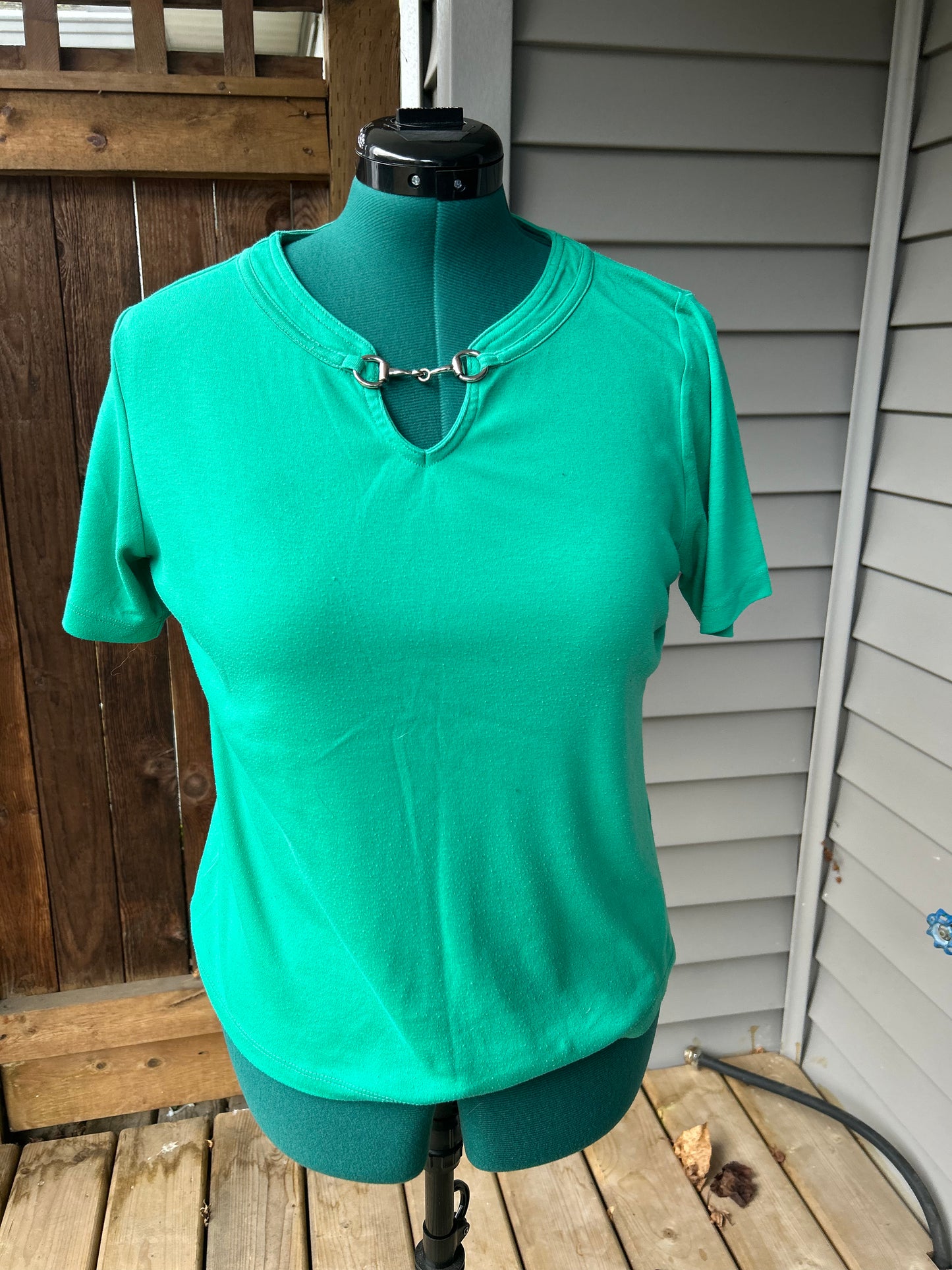 Green shirt with bit medium