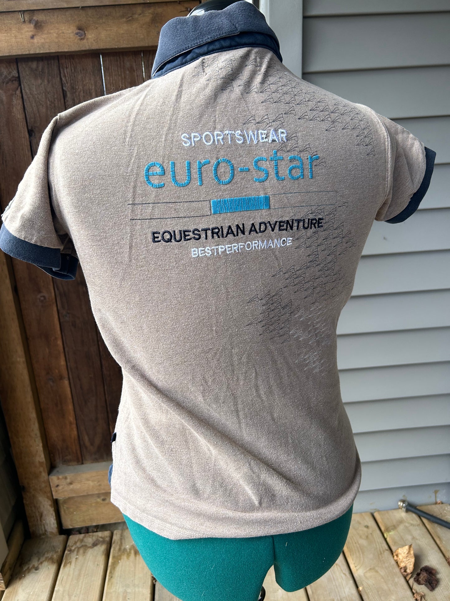 Euro star large brown polo shirt