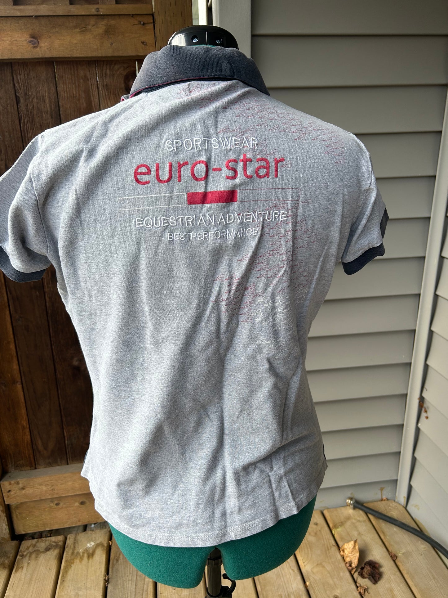 Euro star large grey polo shirt