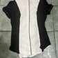 ieFash short sleeved shirt black and white XL