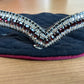 16” Canadian custom bling browband deep red.