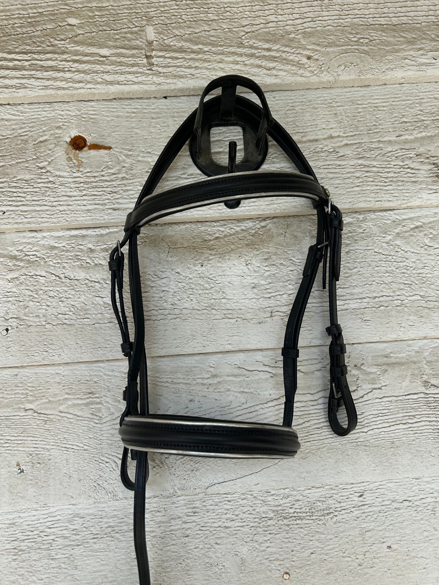 Skyline cob black with silver trim bridle. New