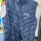 Navy XL down vest. Embroidered