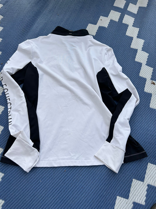Asmar 2XL white/black long sleeve shirt. Dirty