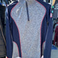 Horseware small grey/blue long sleeve 1/4 zip