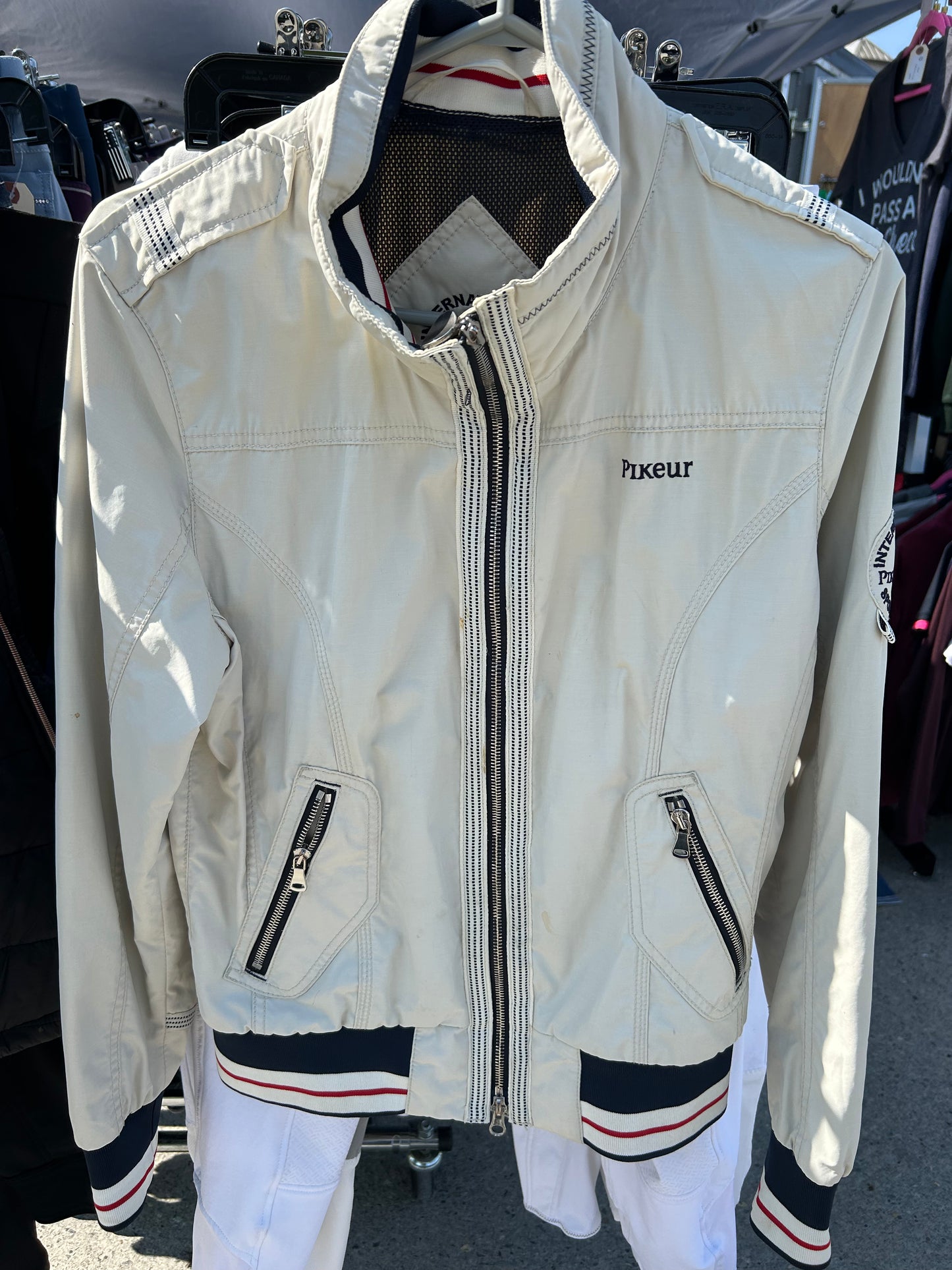 Pikeur small tan long sleeve jacket. Some stains