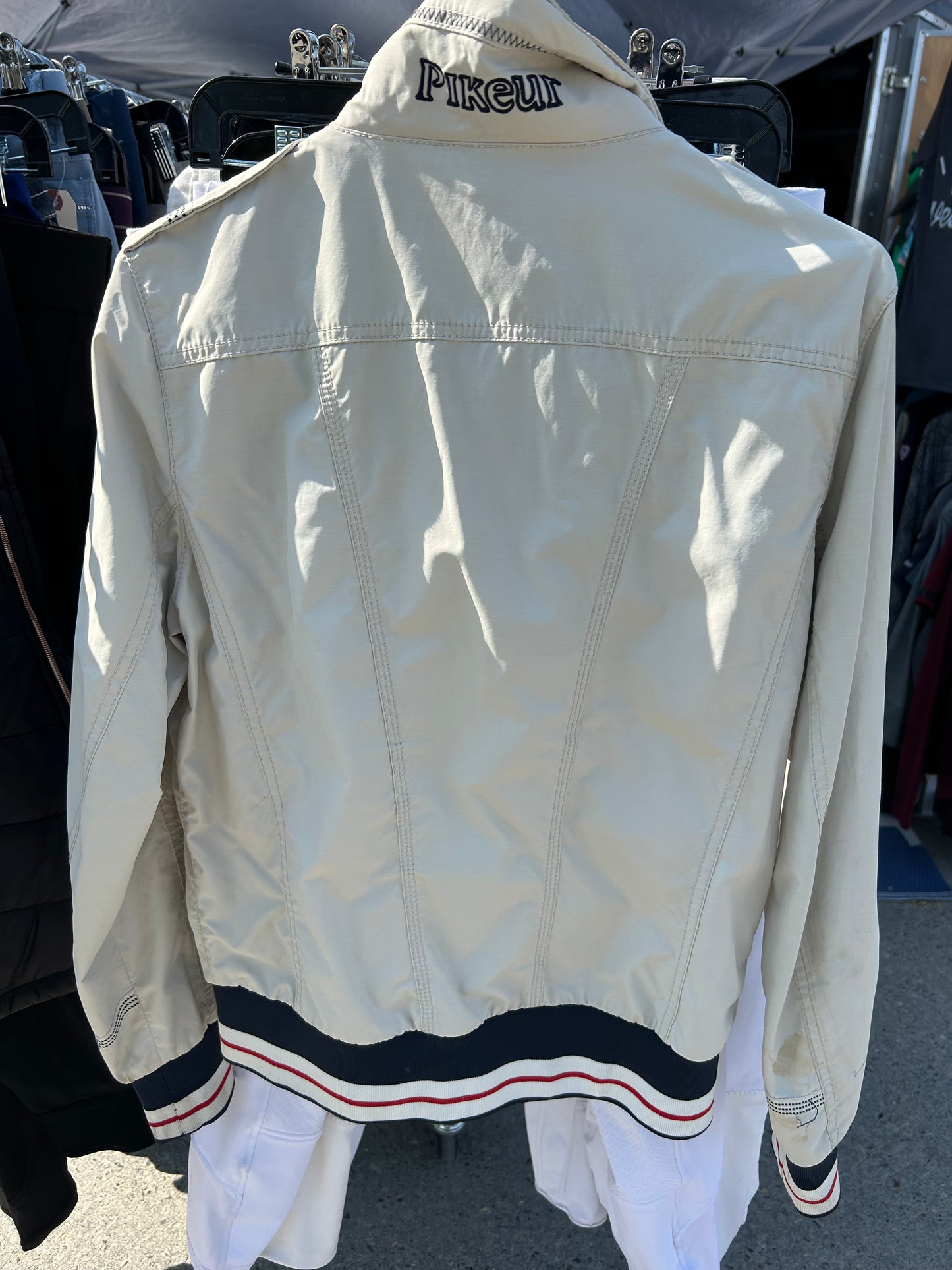 Pikeur small tan long sleeve jacket. Some stains