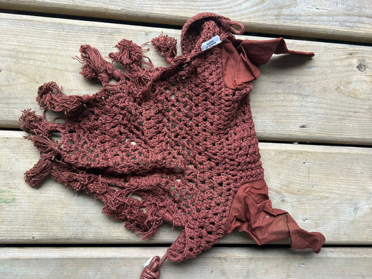 Rust coloured horse size fly bonnet