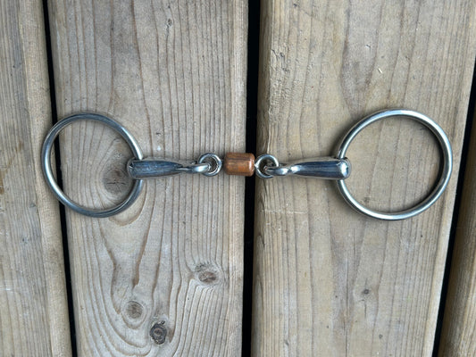 5.25” EvoEq Double Jointed Loose Ring Snaffle Bit W/ Copper Roller