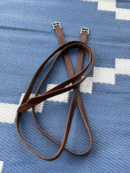 56” Havana stirrup leathers. Lined
