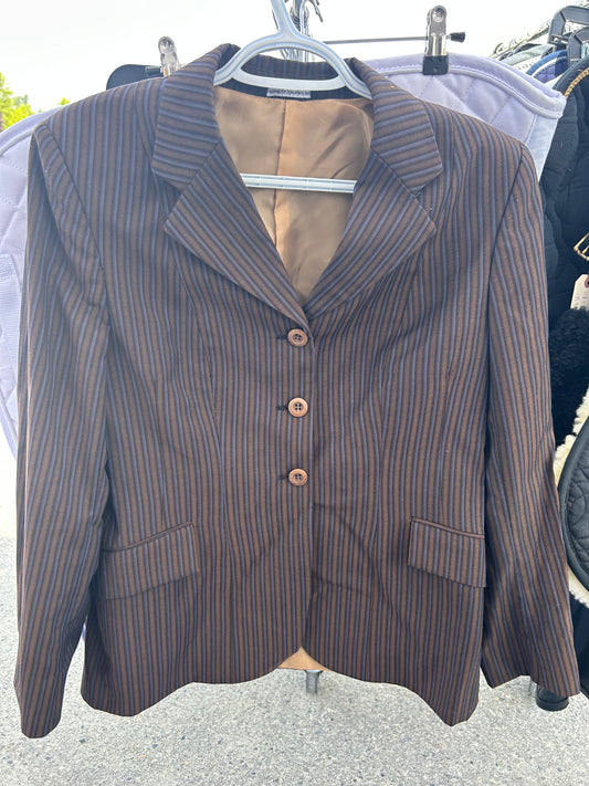 Grand Prix 14R brown/blue striped show coat