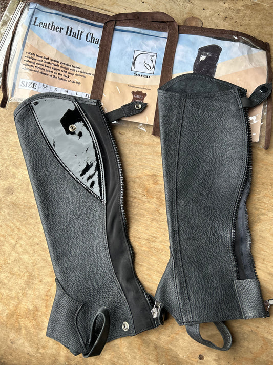 Suede Leather Riding Chaps at ₹ 500/pair | Half Chap in Kanpur | ID Suede Leather Riding Chaps at ₹ 500/pair | Half Chap in Kanpur | ID