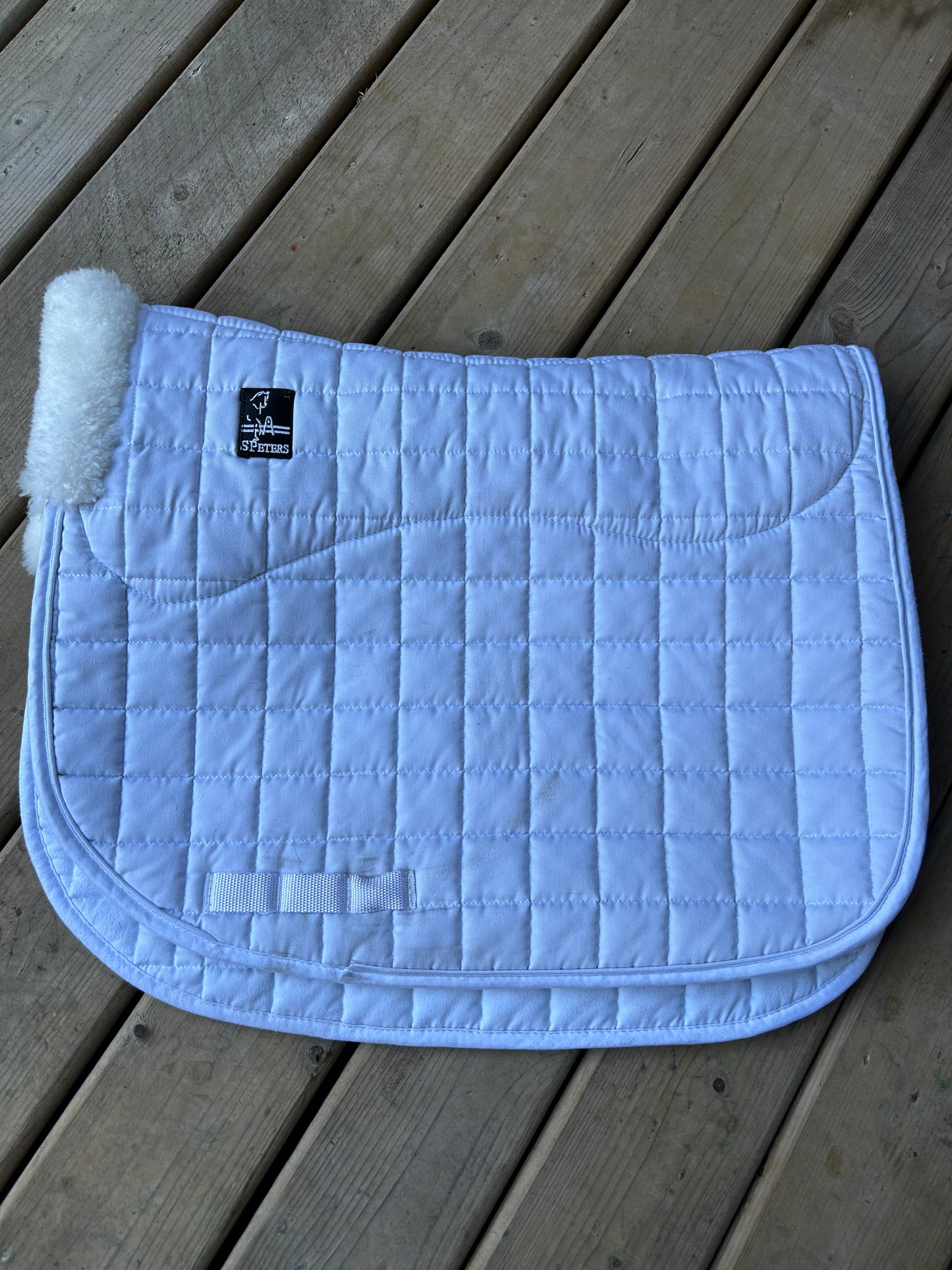 Steffen Peters white fleece pad