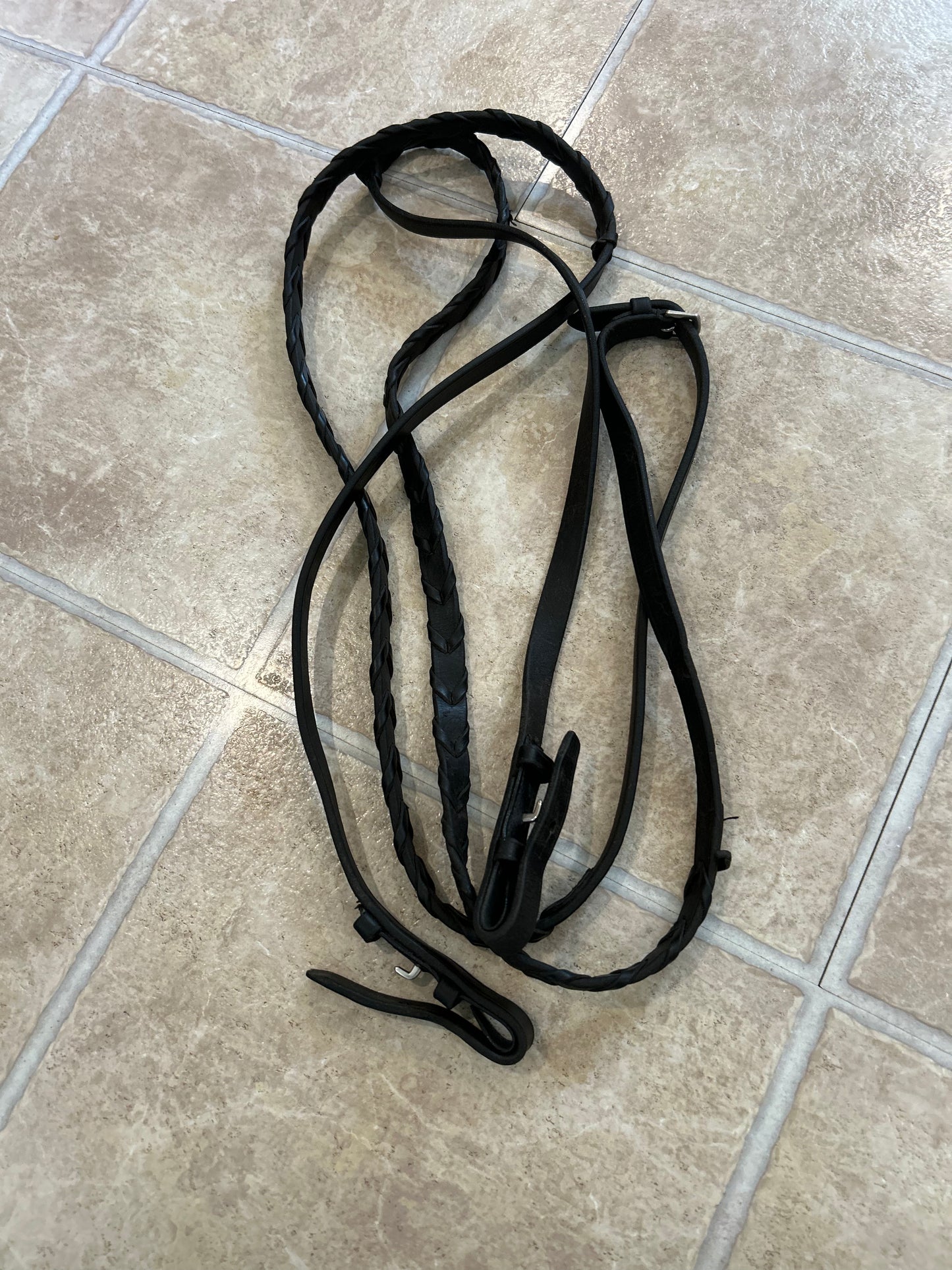 Black braided reins