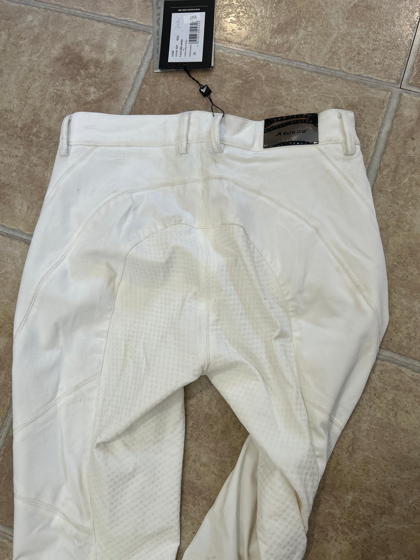 24R euro star Nika full seat white breeches