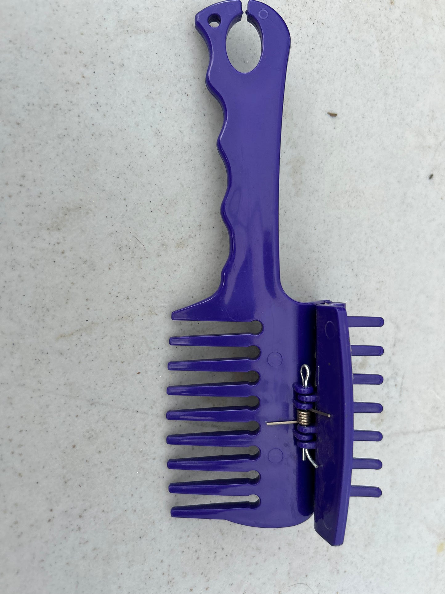 Purple braiding comb with clip