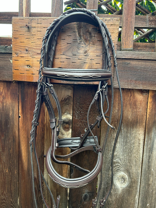 Avignon cob brown fancy stitch bridle