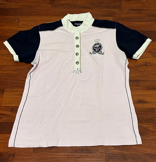 Pikeur pink and navy show shirt 38