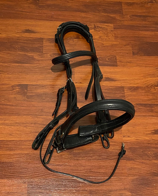 Schumacher Double bridle Black With Crank size 2