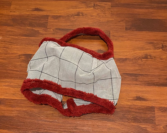 Fly Mask Small Horse Red and Grey