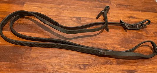 Brown Leather Rubber reins