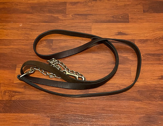 Leather Lead Rope with chain